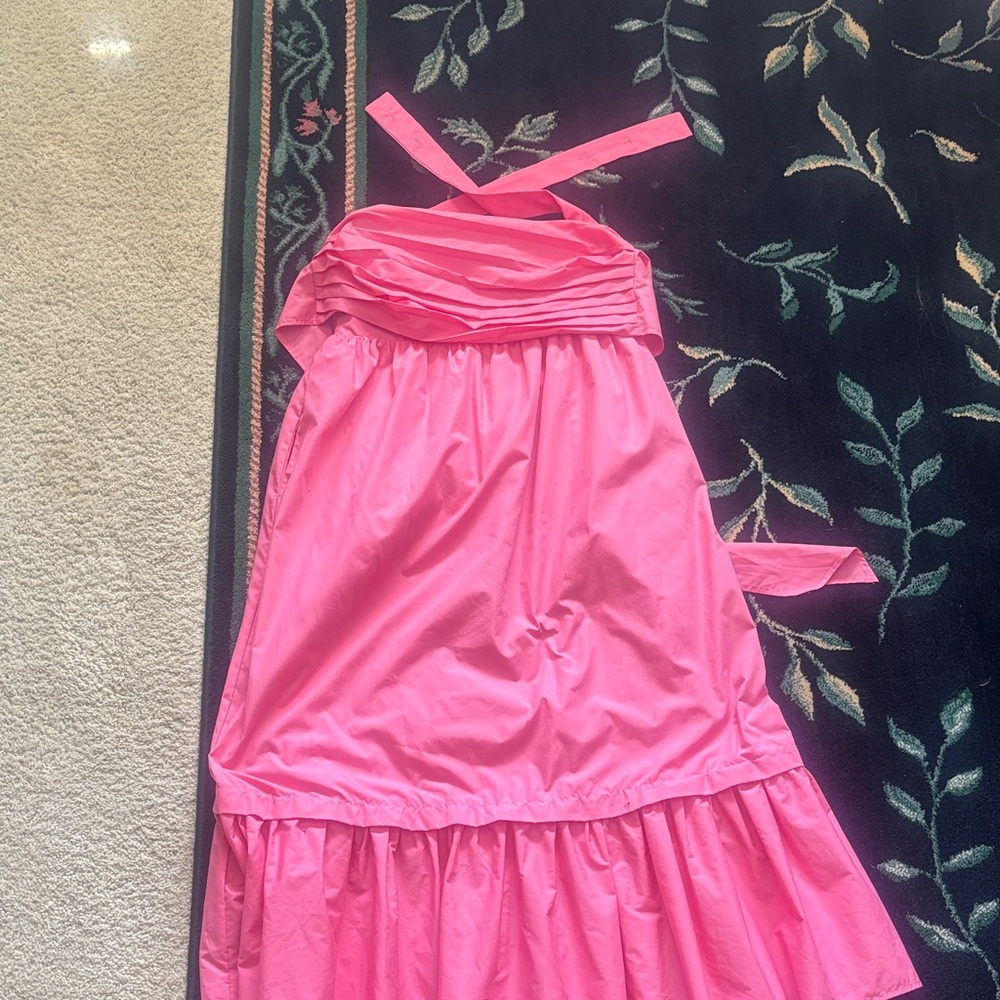 entro Pink Halter Midi Dress